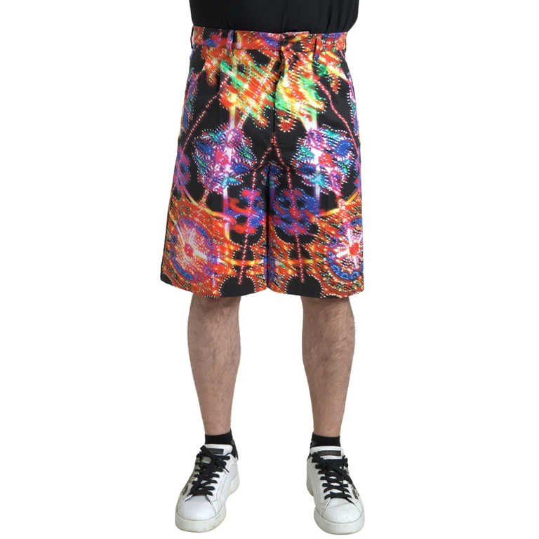 Dolce & Gabbana Multicolor Printed Cotton Men Bermuda Shorts - Men