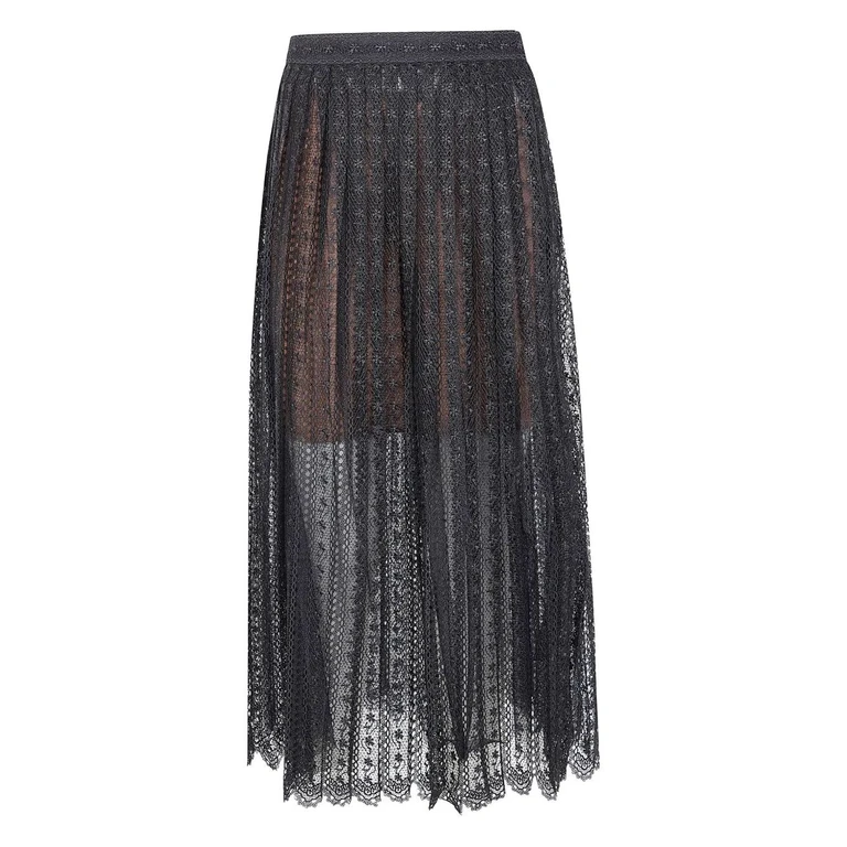 Self Portrait Jupe Midi - Noir (RS26172MSKBLACK)