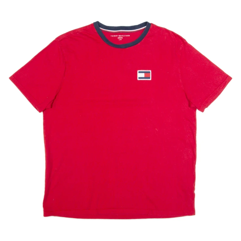 TOMMY HILFIGER Mens T-Shirt Red L