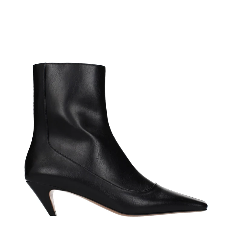 Stella McCartney Black Leather Ankle Boots - Women