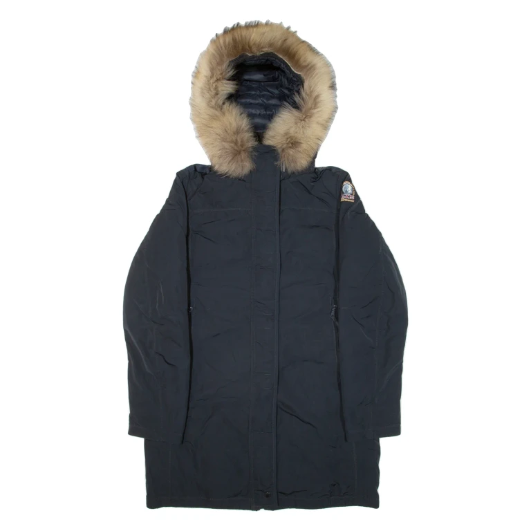 PARAJUMPERS Insulated Womens Parka Jacket Blue Hooded L