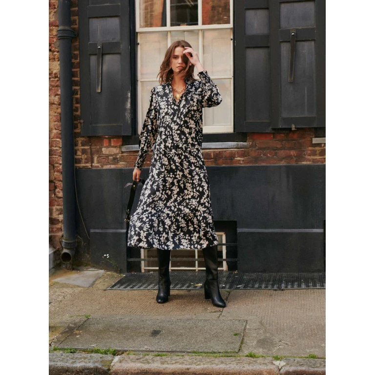 Dress Roberta Floral Noir