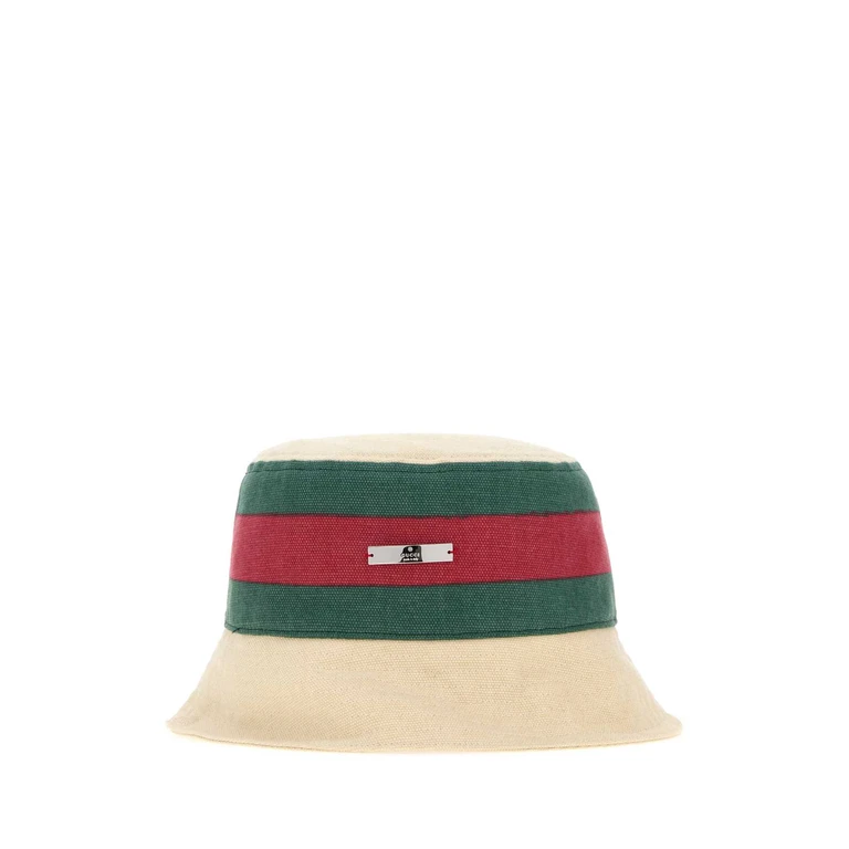 Gucci Sand Canvas Bucket Hat Cream Exterior: Fabric Cappelli - Women