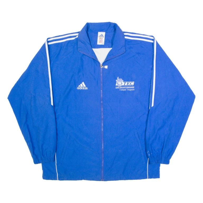 ADIDAS Mens Shell Jacket Blue 90s L
