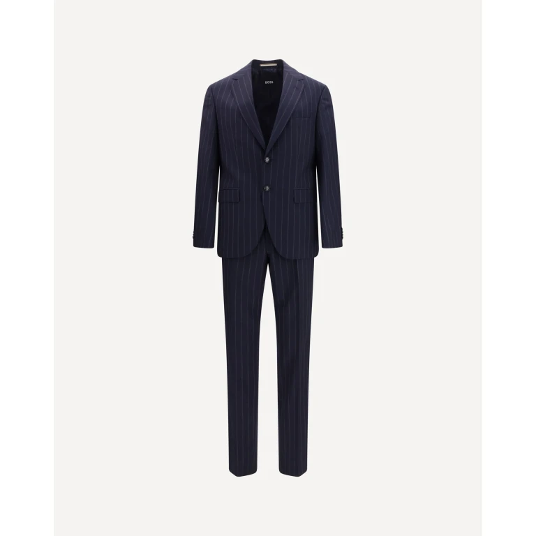 HUGO BOSS BLACK Striped virgin wool Suit Male 56