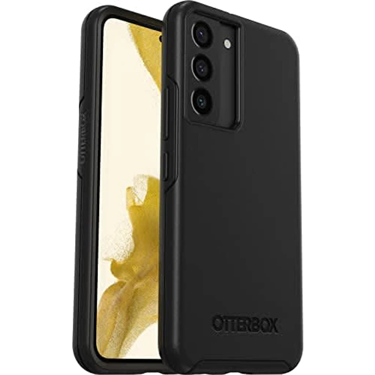 Galaxy S22 Symmetry Series Case - Black, Ultra-Sleek, Wireless Charging Compatible, Raised Edges Protect Camera & Screen
