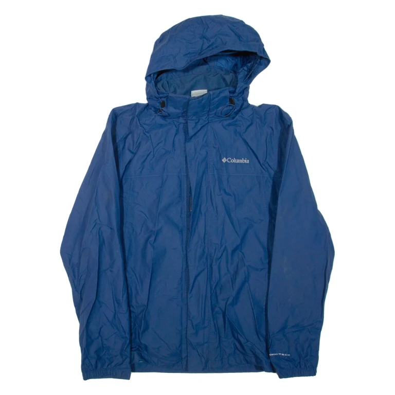 COLUMBIA Mens Jacket Blue Hooded M