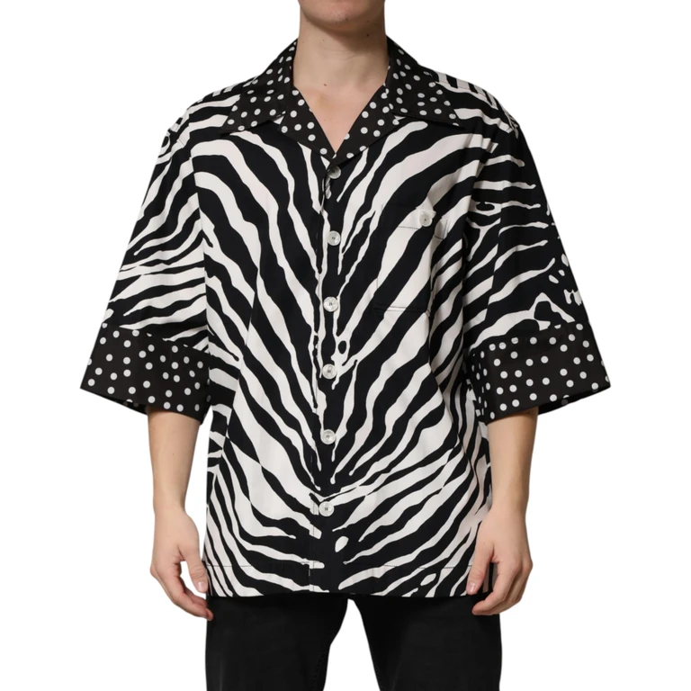Black White Zebra Buttondown Oversize Shirt And Co+04+pl - Men