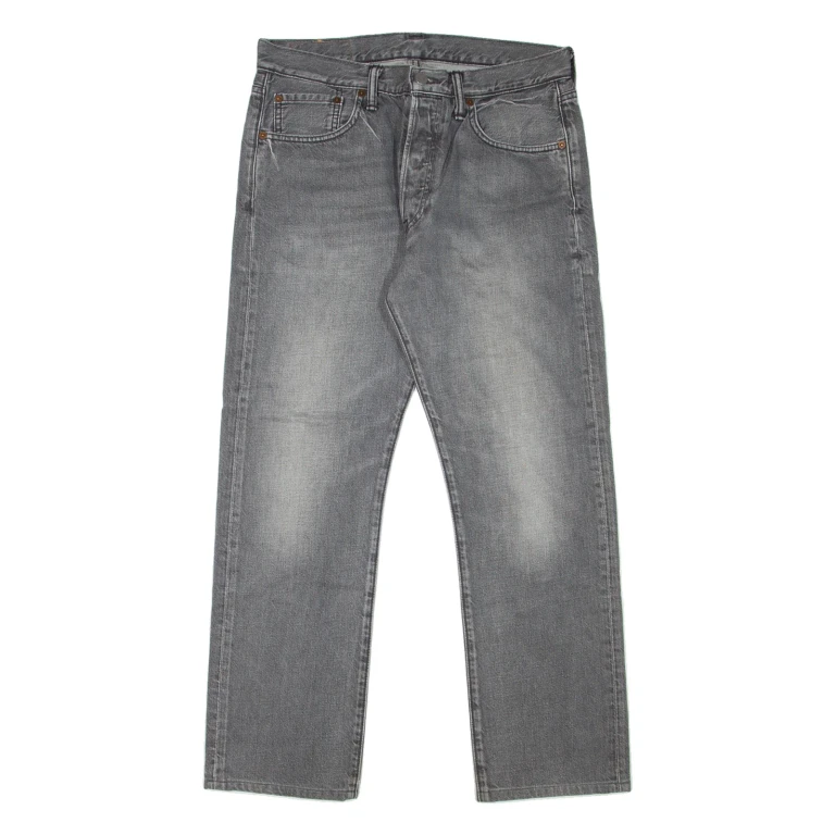 LEVI'S 501 Jeans Mens Grey Regular Straight Stone Wash W31 L27