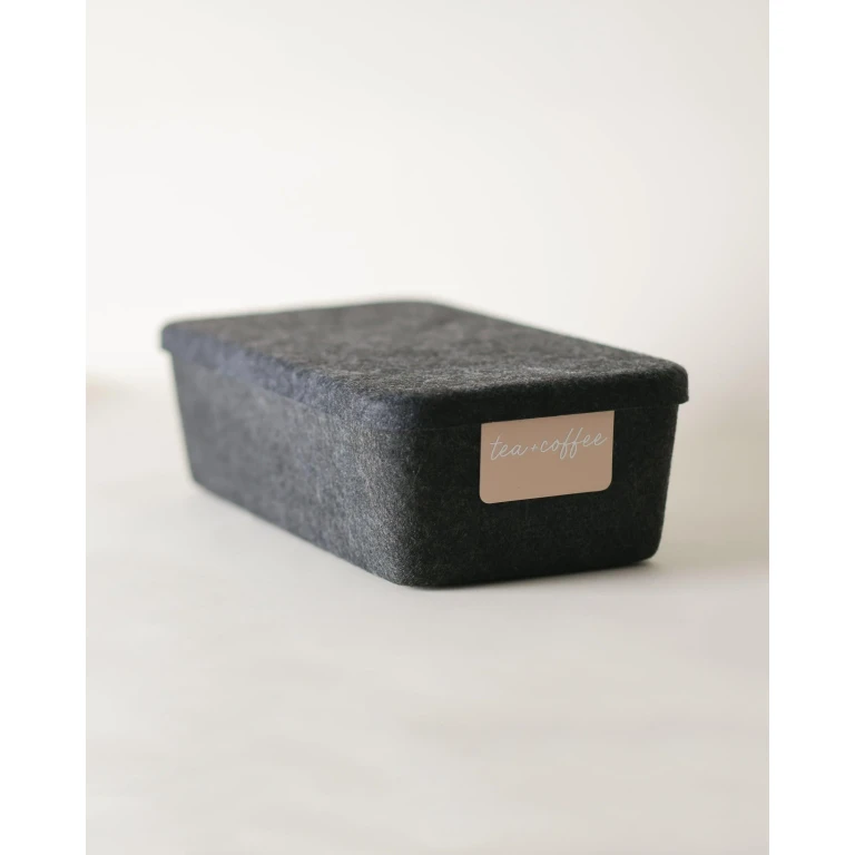 The Sculpted Bin - Long with Lid Set of 3