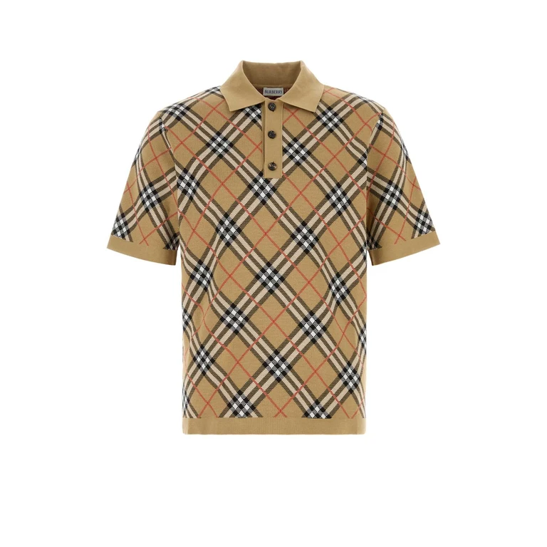 Burberry Embroidered Cotton Blend Polo Shirt Sandipcheck Maglieria - Men