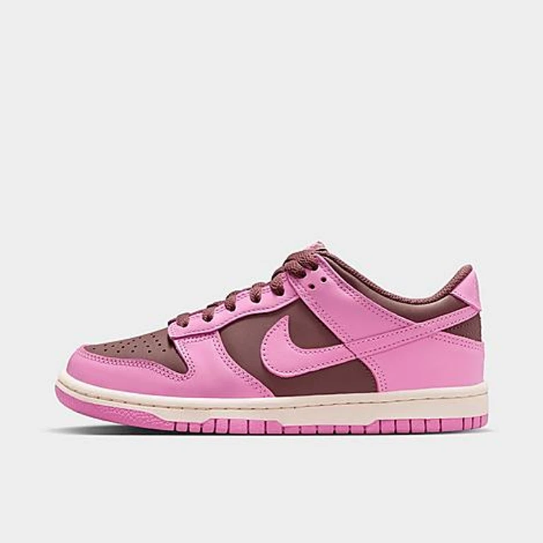 Nike Big Kids Dunk Low Casual Shoes in Tattoo/Pale Ivory/Light Magenta Size: 3.5