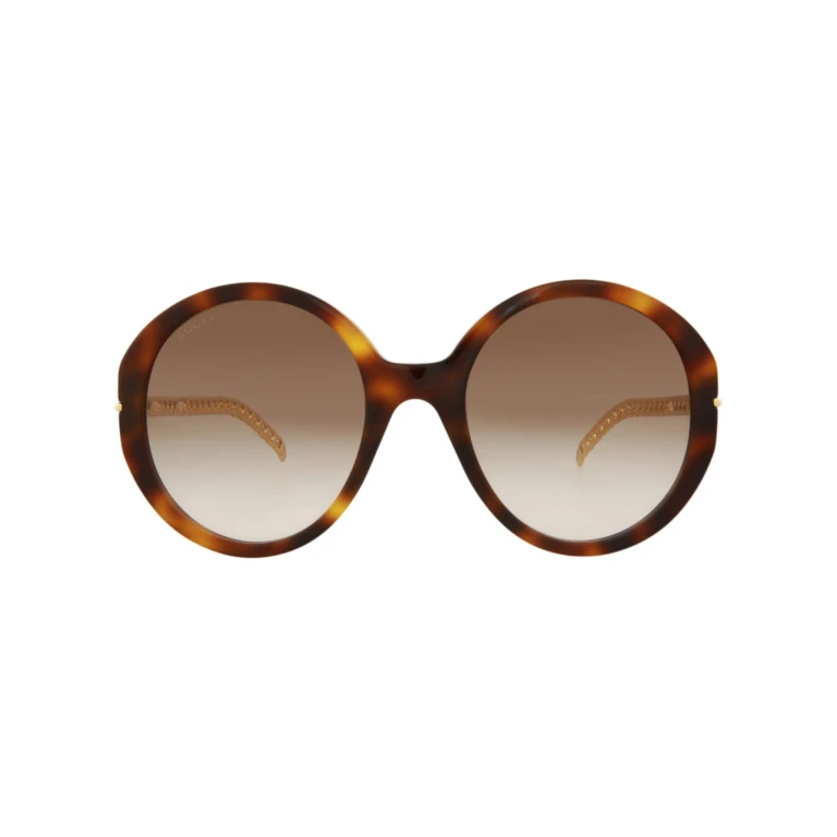 Round-Acetate Frame Sunglasses
