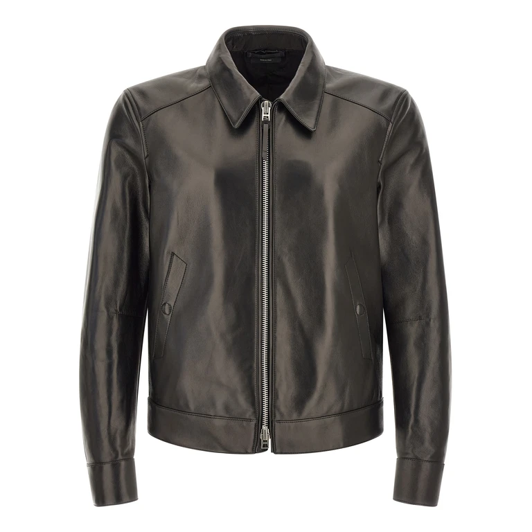 Black Lamb Leather Jacket Clothing - Men