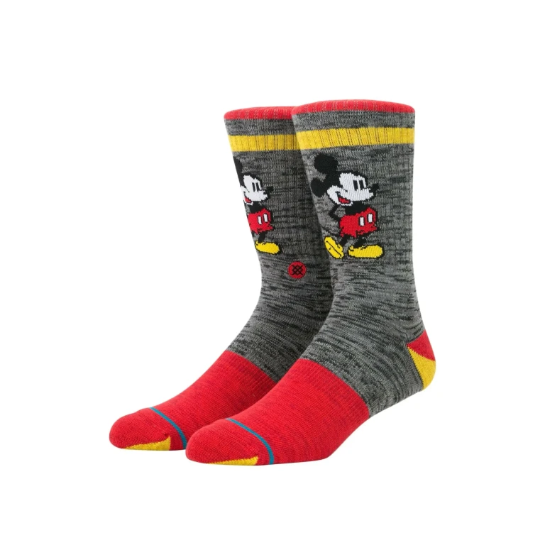 x Disney Vintage Mickey Mouse Crew Socks Black