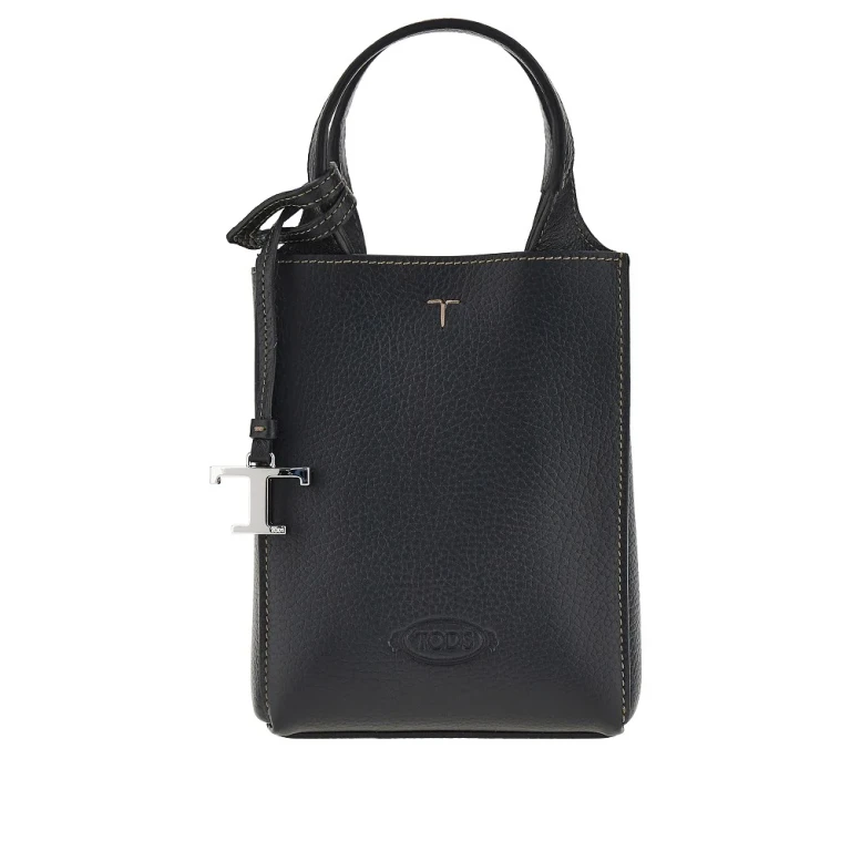 TODS Grained leather micro tote bag Woman One Size