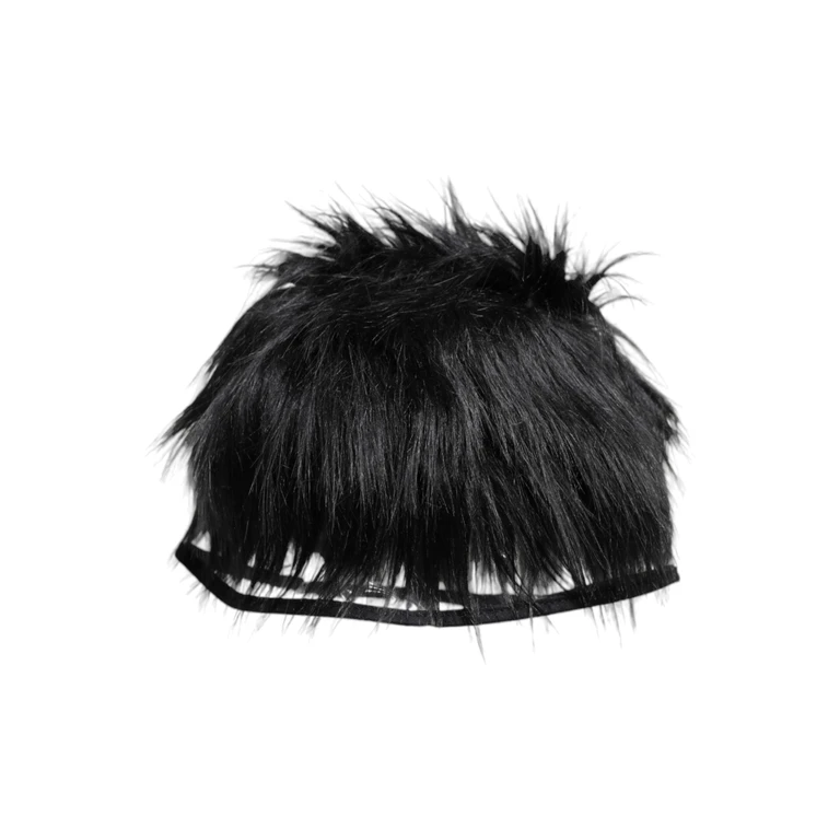 Dolce & Gabbana Black Faux Fur Bucket Hat - Women