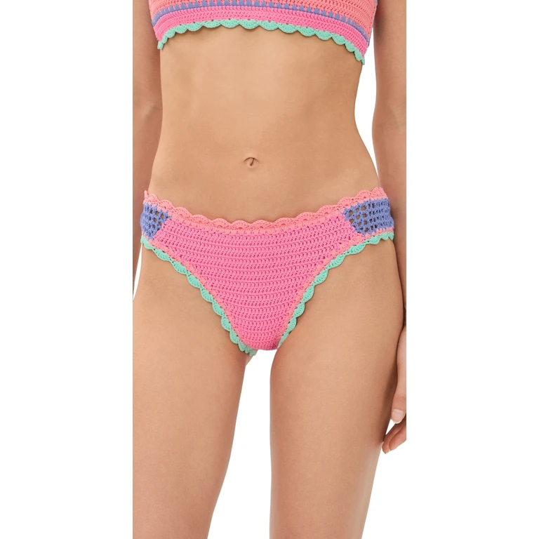 Beach Riot Maisy Bikini Bottoms Sea Breeze Crochet XS