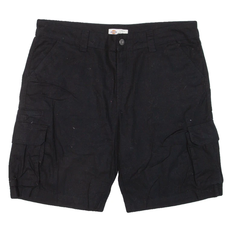 DICKIES Womens Cargo Shorts Black Relaxed UK 12 W34