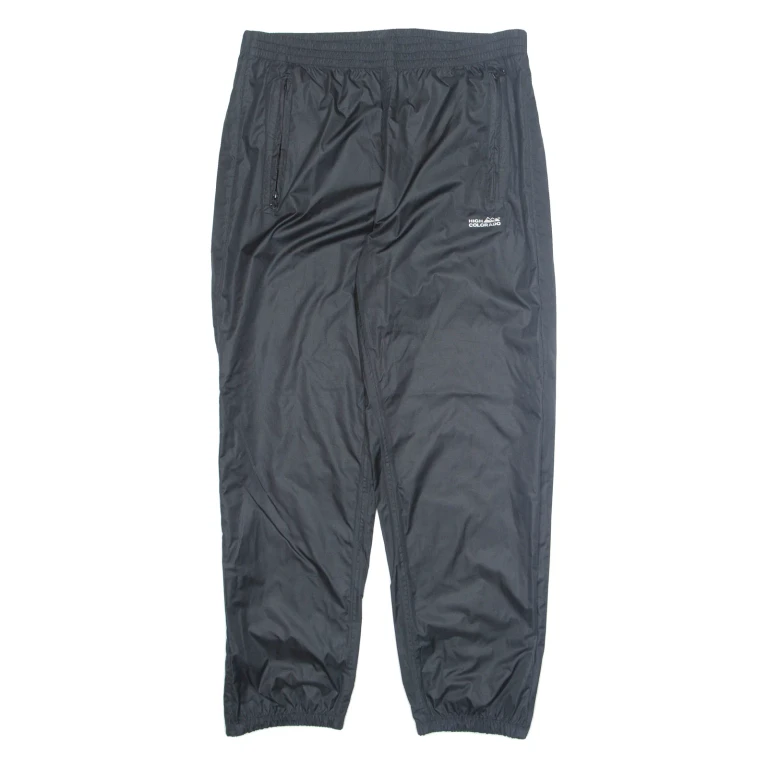 HIGH COLORADO Mens Track Pants Black Tapered XL W36 L31