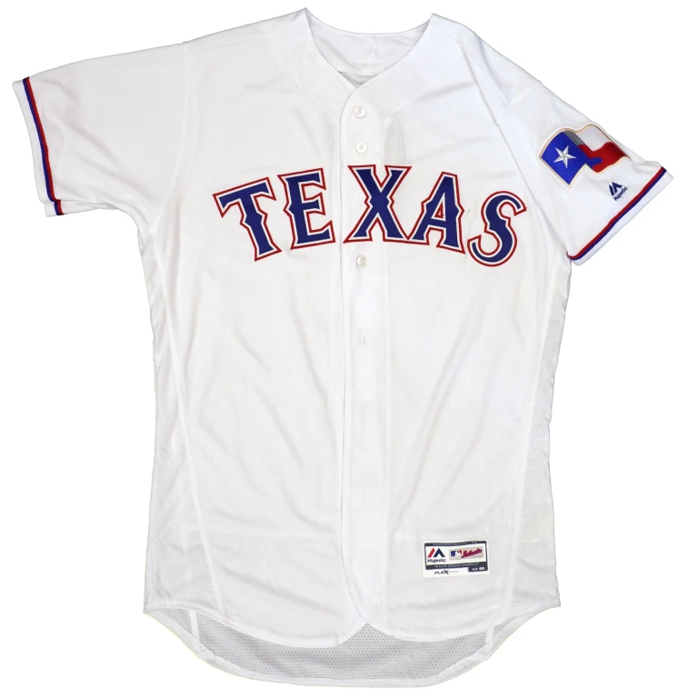 Men's MLB Texas Rangers Authentic On Field Flex Base Jersey White