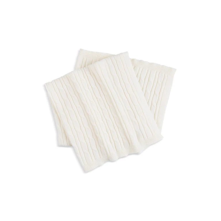 Bloomie's Unisex Cable Knit Cashmere Baby Blanket