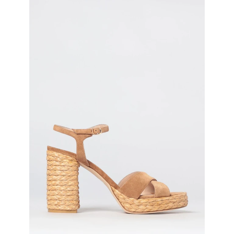 Dayna Suede Platform Sandals with High Block Heel (SN538WD1)