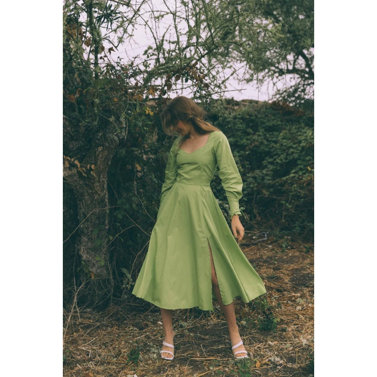 SPRINGY DRESS - LIME GREEN