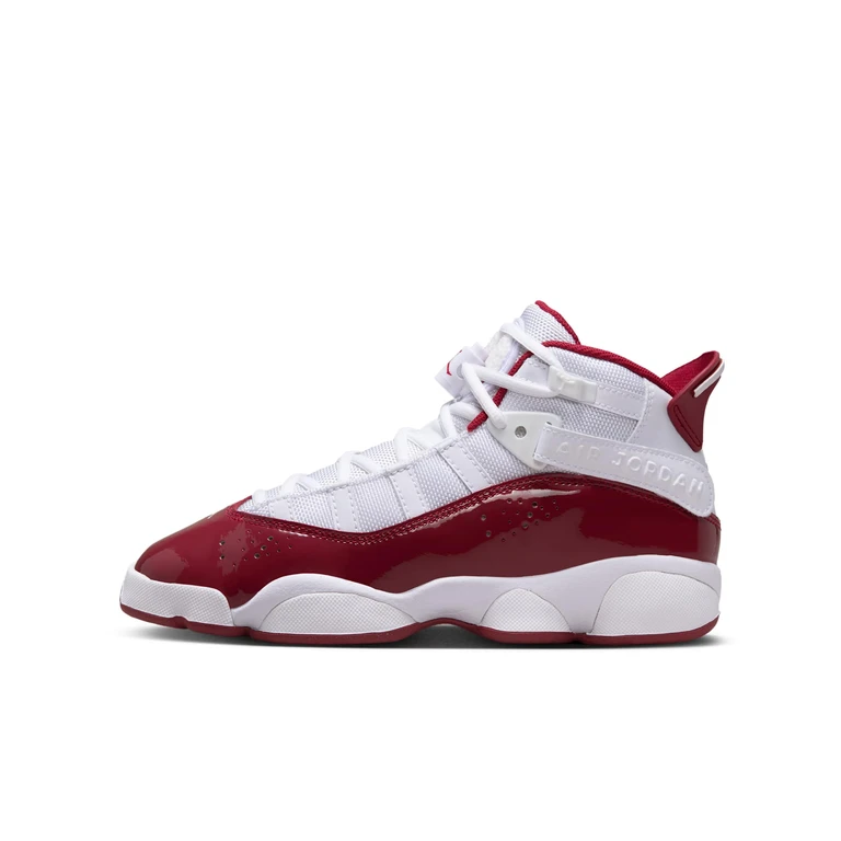 Air Jordan Grade School 6 Rings 'White Team Red Gs' Sneakers