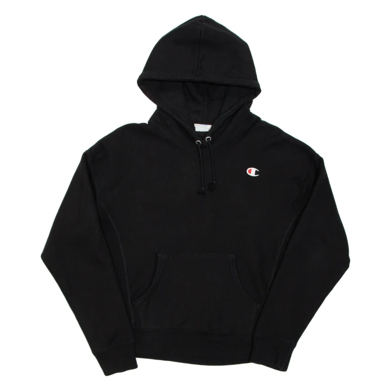 CHAMPION REVERSE WEAVE Womens Black Hoodie M