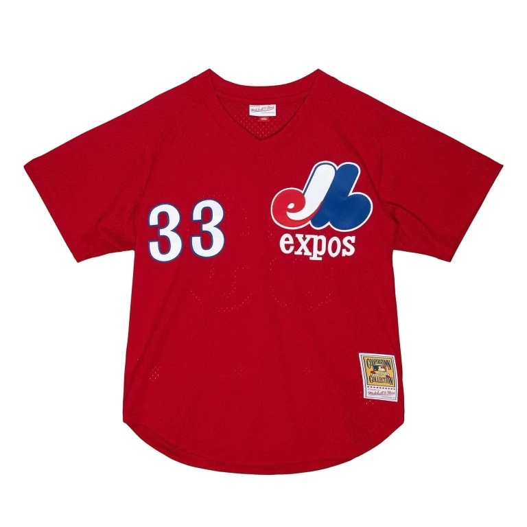 Men's MLB Authentic Bp Jersey - Pullover Expos 1989 Larry Walker Jerseys