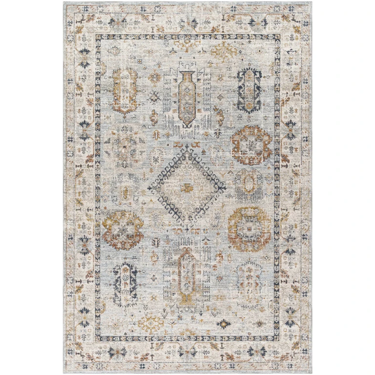 Kamau Cream & Blue Area Rug - Clearance