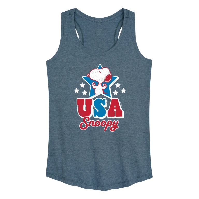 USA Snoopy - Women's Racerback Graphic Tank