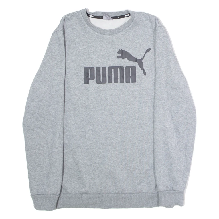 PUMA Mens Sweatshirt Grey Crew Neck M