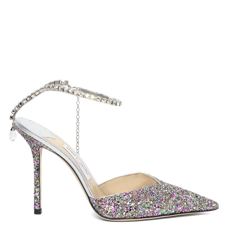 Saeda 100 Coarse Glitter Pumps