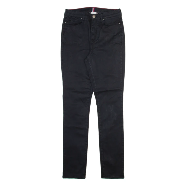 TOMMY HILFIGER Womens Trousers Black Slim Skinny W26 L30