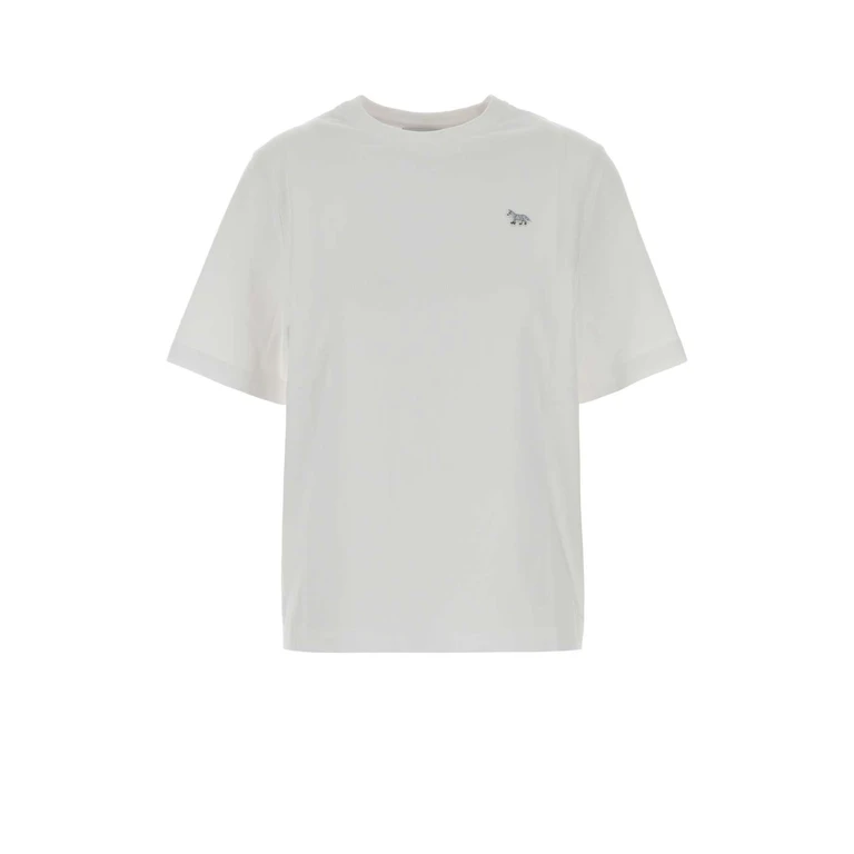 Maison Kitsune White Cotton T-Shirt Exterior: Organic - Women
