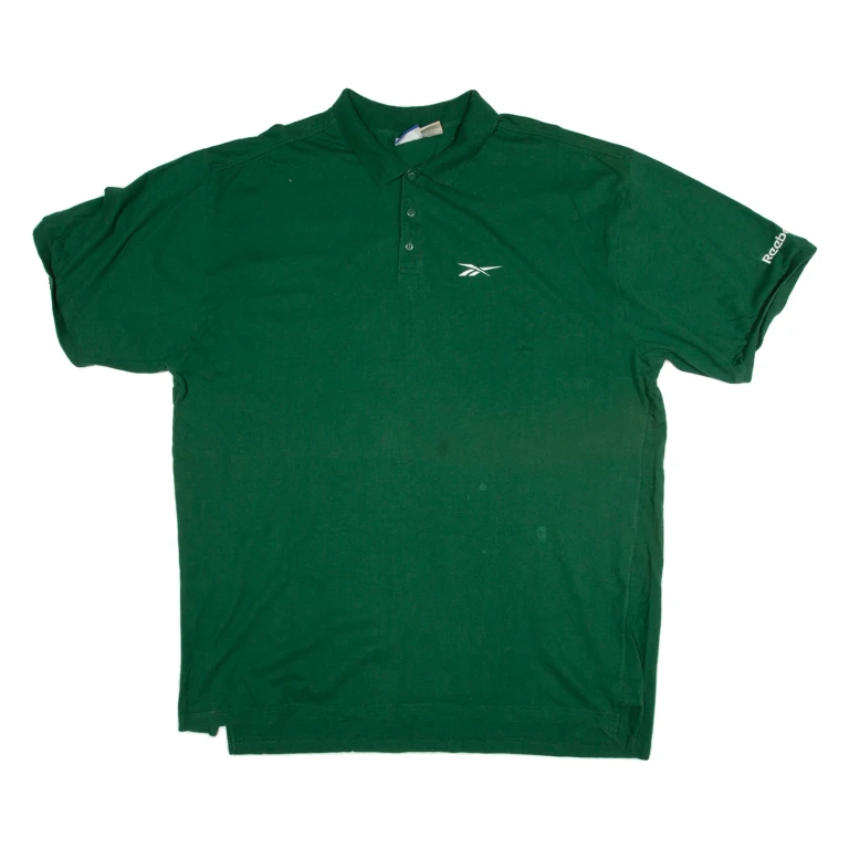 REEBOK Mens Polo Shirt Green 2XL
