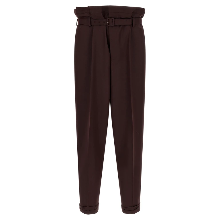 Saint Laurent Purple Wool Casual Pants - Men