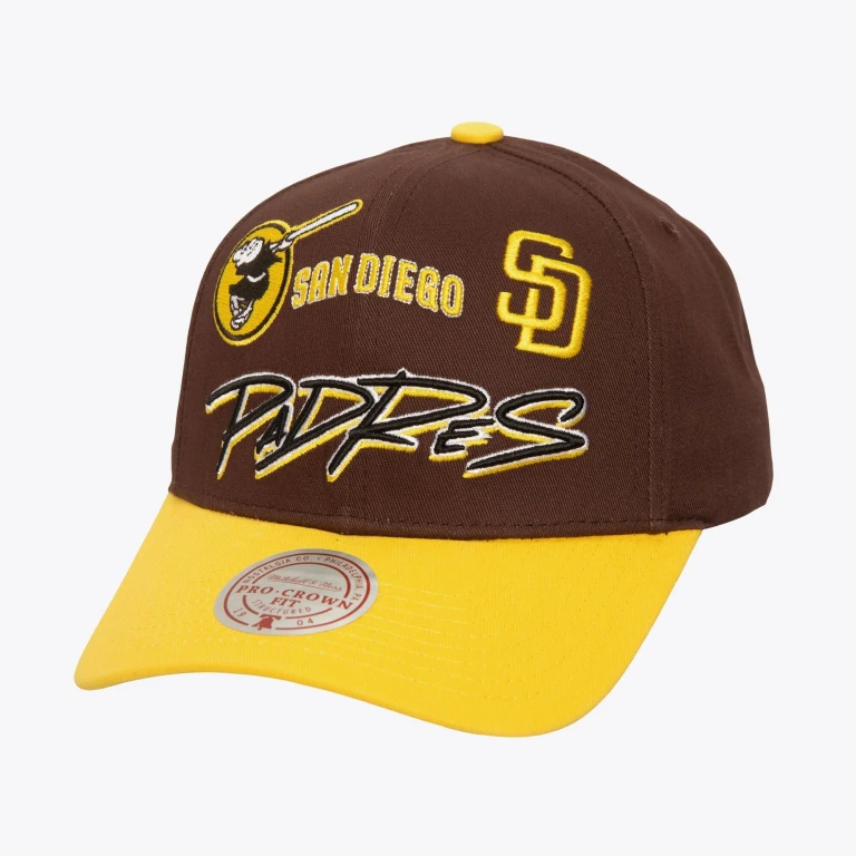 Men's MLB Eldy Script Pro Snapback Padres Snapback Caps