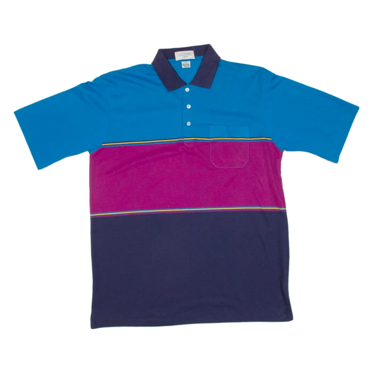 TOURNAMENT Mens Polo Shirt Blue L