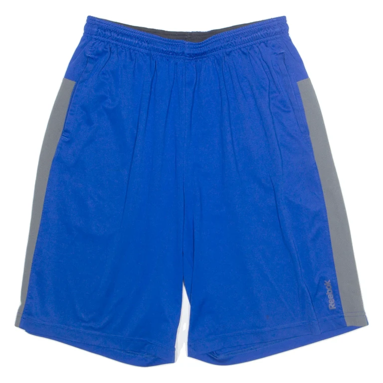 REEBOK Mens Sports Shorts Blue Relaxed L W31