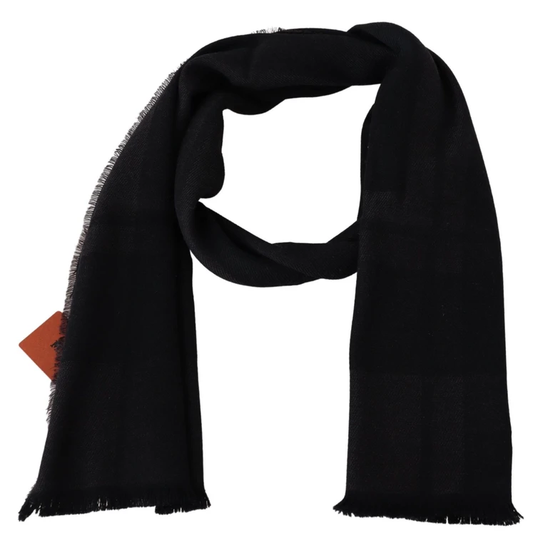 Missoni Black Wool Unisex Neck Wrap Scarf - Men