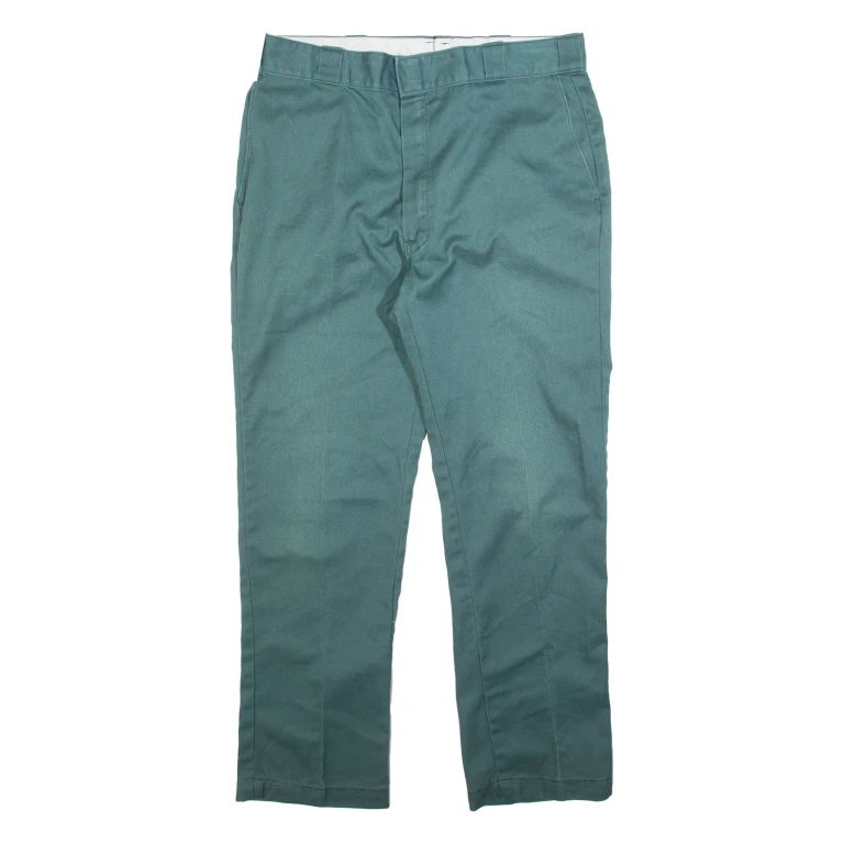 DICKIES Mens Trousers Blue Regular Straight W36 L30