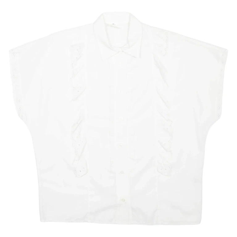 Womens Shirt White Collared L