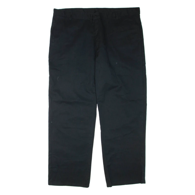 DICKIES Mens Trousers Black Regular Tapered W42 L32