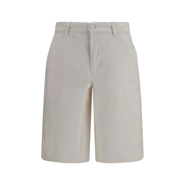 AMI Paris White Cotton Bermuda Shorts - Men
