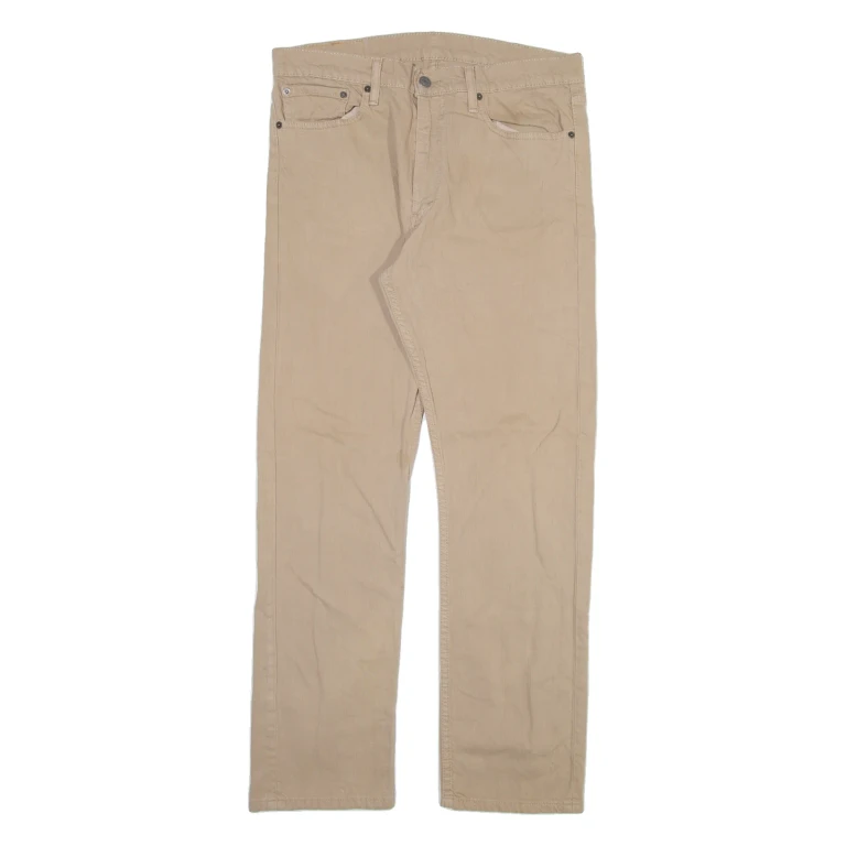 LEVI'S 513 Mens Trousers Beige Slim Straight W34 L30
