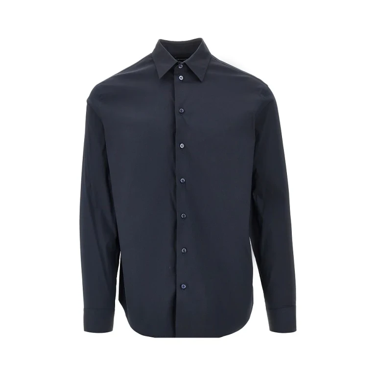 EMPORIO ARMANI Stretch poplin shirt Man S