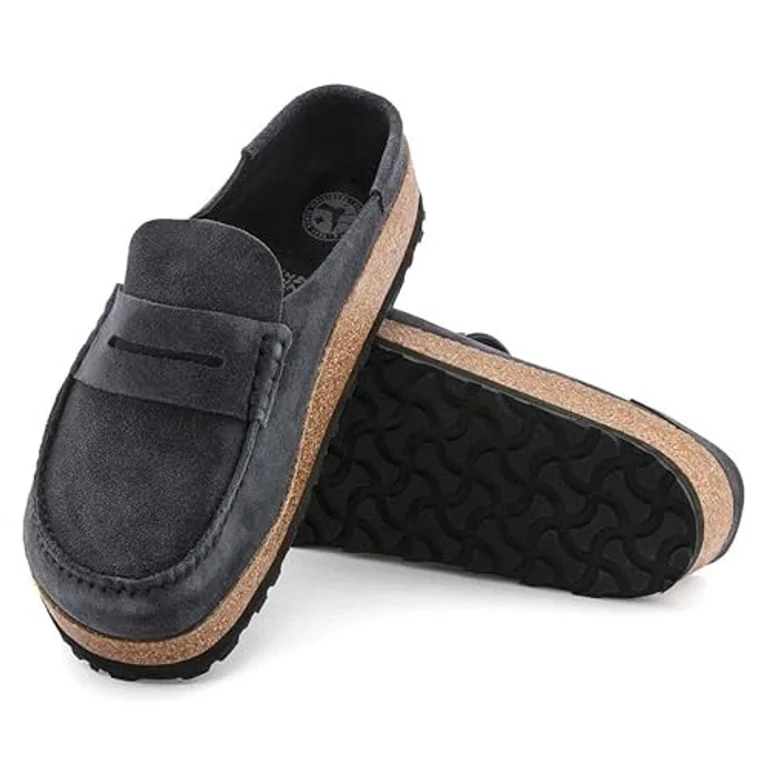Unisex Naples Suede Leather Rubber Midnight
